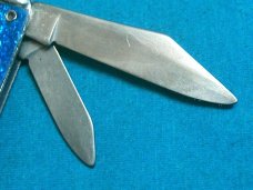 VINTAGE BLUE GLITTER SPARKLE THE IDEAL USA EQUAL END CIGAR PEN JACK FOLDING POCKET KNIFE KNIVES OLD