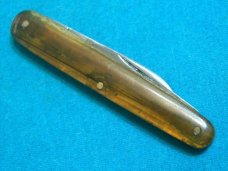VINTAGE PREMIER LIFETIME K85 ITALY FANCY STRIPE FOLDING SLEEVEBOARD PEN JACK POCKET KNIFE KNIVES OLD