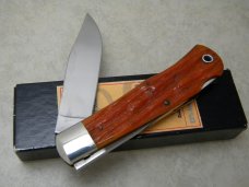 Robeson Shuredge USA Tool Steel #3L Autumn Gold Bone Lockback Knife 