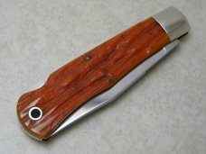 Robeson Shuredge USA Tool Steel #3L Autumn Gold Bone Lockback Knife 
