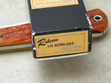 Robeson Shuredge USA Tool Steel #3L Autumn Gold Bone Lockback Knife 