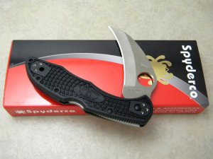 Spyderco Seki Japan H-1 Black Tasman Salt 2 Lockback Knife NIB