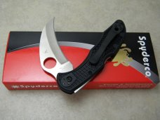 Spyderco Seki Japan H-1 Black Tasman Salt 2 Lockback Knife NIB