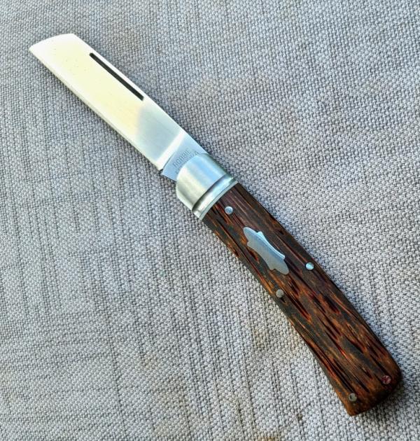 Robbie Ferreira Lala Palm Sheepsfoot Curved Jack..N690..4".. fluted bolsters ..African Leather slip