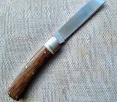 Robbie Ferreira Lala Palm Sheepsfoot Curved Jack..N690..4".. fluted bolsters ..African Leather slip