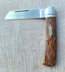 Robbie Ferreira Lala Palm Sheepsfoot Curved Jack..N690..4".. fluted bolsters ..African Leather slip