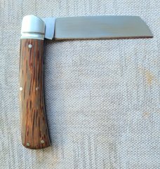 Robbie Ferreira Lala Palm Sheepsfoot Curved Jack..N690..4".. fluted bolsters ..African Leather slip