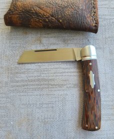 Robbie Ferreira Lala Palm Sheepsfoot Curved Jack..N690..4".. fluted bolsters ..African Leather slip