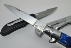 Lot of (3) Automatic Switchblade Folding Knives - Unbranded - Stainless - Rostfrei