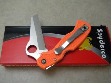 Spyderco Seki Japan VG-10 Rescue 79mm Orange Lockback Knife NIB