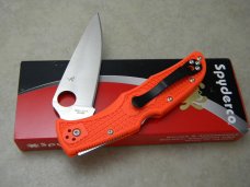 Spyderco Seki Japan VG-10 Endura 4 Orange Lockback Knife NIB