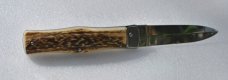 Mikov Czech Republic  Left Auto Spear Point Stag 4 1/2" Mint Large Stainless Steel