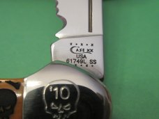 Case XX 2010 Happy Halloween Persimmon Orange Bone Mini Copperlock Pattern # 61749L SS