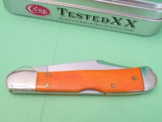 Case XX 2010 Happy Halloween Persimmon Orange Bone Mini Copperlock Pattern # 61749L SS