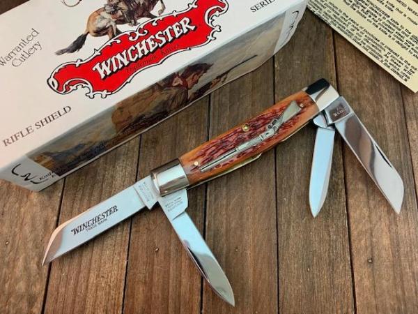 Winchester Rifle Shield Series Congress Burnt Orange Bone 1997 Winchester Rifle Shield Series Congress Burnt Orange Bone 1997