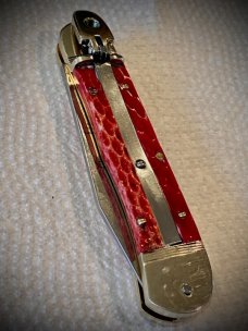 NOS Rare 10cm HUBERTUS Red Jigged Bone #1
