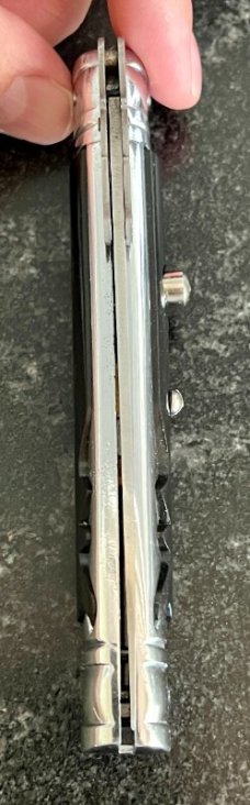 Rare Hellraiser Variation Swing Guard Switchblade Knife, From Spain, Unused 