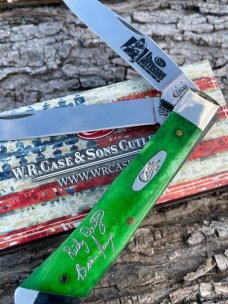 CASE XX ** 2016 TOUR ARTISIANS BRIGHT GREEN BONE TRAPPER
