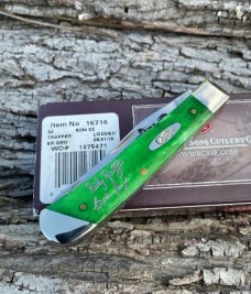CASE XX ** 2016 TOUR ARTISIANS BRIGHT GREEN BONE TRAPPER
