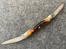 Case Blue Scroll 3 Dot 52033SSP Stag Handle pen knife
