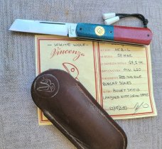 Vincenzo Balistreri 44 Magnum White Wolf..44 shield..red/white/blue Micart..bead..Filework..Coa/Slip