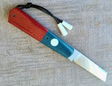 Vincenzo Balistreri 44 Magnum White Wolf..44 shield..red/white/blue Micart..bead..Filework..Coa/Slip