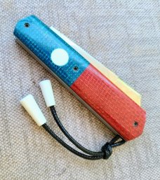Vincenzo Balistreri 44 Magnum White Wolf..44 shield..red/white/blue Micart..bead..Filework..Coa/Slip