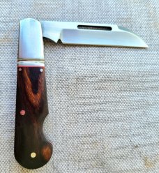 K'roo Desert Ironwood EO Barlow..Scagel Cut Wharnie..Rwl34...3.75 closed..liners & spacers..coa/ sli