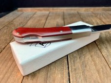 A.G. Russell Small Lock Back Burgundy Micarta ATS-34 Steel Seki Japan 