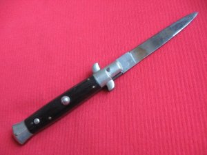 Vintage 1960's Italian Button Open Button Close 8" Stiletto Switchblade Knife