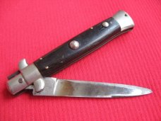 Vintage 1960's Italian Button Open Button Close 8" Stiletto Switchblade Knife