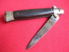 Vintage 1960's Italian Button Open Button Close 8" Stiletto Switchblade Knife