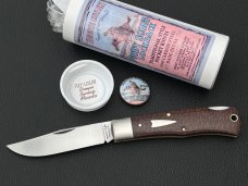 Great Eastern Cutlery GEC 721123LB Brown Burlap Micarta Cody Scout Lockback Knife