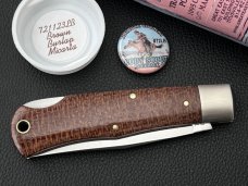 Great Eastern Cutlery GEC 721123LB Brown Burlap Micarta Cody Scout Lockback Knife