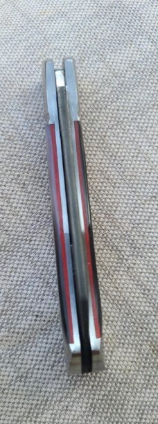 Jeff Pearce MOP and BronzeMai Native...Baker Forge stainless Blade...Fluted...4" closed..coa.pouch