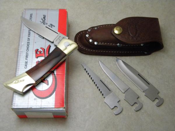 Case XX USA 1988 Wood Changer Lockback Knife NIB w/Pouch