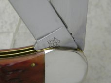 Case XX USA 2003 Bone Silver Script 6265 Folding Hunter Knife NIB w/Leather Pouch
