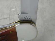 Case XX USA 2003 Bone Silver Script 6265 Folding Hunter Knife NIB w/Leather Pouch
