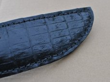 Alligator Black Sheath Genuine Hand Stitched In USA Fold Over Mint New