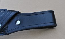 Alligator Black Sheath Genuine Hand Stitched In USA Fold Over Mint New