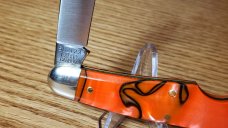 Great Eastern Cutlery 562123EO Easy Open Orange Scramble Acrylic 1 Blade Jack Knife New with Tube. 