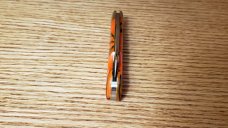 Great Eastern Cutlery 562123EO Easy Open Orange Scramble Acrylic 1 Blade Jack Knife New with Tube. 