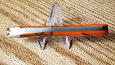 Great Eastern Cutlery 562123EO Easy Open Orange Scramble Acrylic 1 Blade Jack Knife New with Tube. 