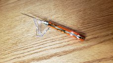 Great Eastern Cutlery 562123EO Easy Open Orange Scramble Acrylic 1 Blade Jack Knife New with Tube. 