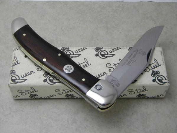 Queen Steel USA Wood 1993 Folding Hunter Knife NIB