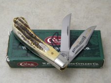 Case XX USA 2004 Bone Stag T.B. 6.52110 (Signed by T.B.) Saddlehorn Knife NIB