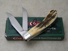 Case XX USA 2004 Bone Stag T.B. 6.52110 (Signed by T.B.) Saddlehorn Knife NIB