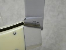 Case XX USA 9 Dot (1981) White Texas Lockhorn Double Lockback Knife & Pouch in Box