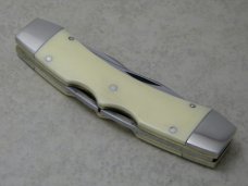 Case XX USA 9 Dot (1981) White Texas Lockhorn Double Lockback Knife & Pouch in Box