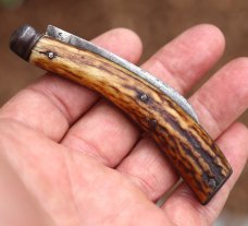 Saynor pruning knife from Cooke & Ridal, Sheffield UK. Stag handles. 135 year old.